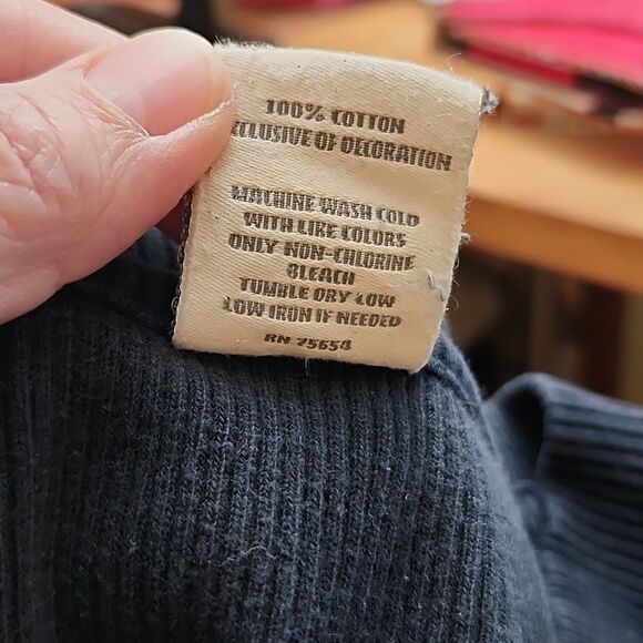 Abercrombie and Fitch Men's Blue v-neck long sleeve pullover sweater Sz LG - Picture 11 of 11